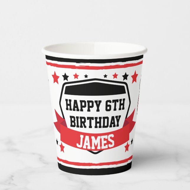 Gobelets En Papier Ninja Warriors Boys Anniversaire Coupes de papier  (Gauche)