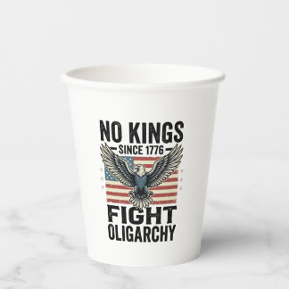 Gobelets En Papier No Kings Since 1776 Patriotic Eagle Vintage Shirt 