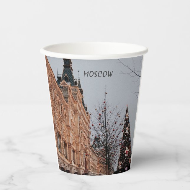 Gobelets En Papier Noël à Moscou (Recto)