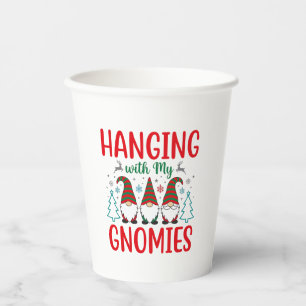 Gobelets En Papier Noël avec mes gnomes Gnome de Noël