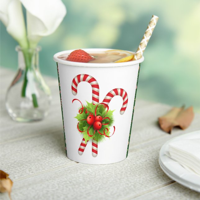 Gobelets En Papier Noël Canne de Bonbons (Insitu)