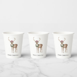 Gobelets En Papier Noël Casquette rouge