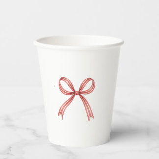 Gobelets En Papier Noël côtier Rouge Ruban Férié