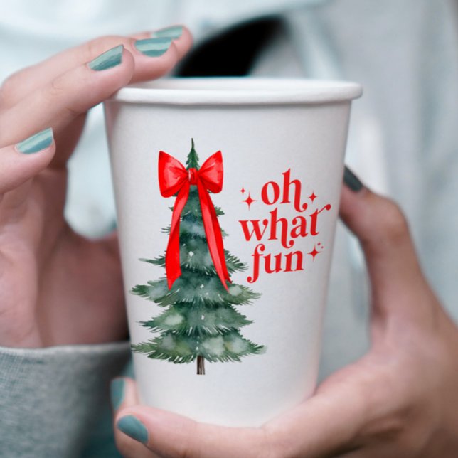 Gobelets En Papier Noël Fête Oh Quel Amusement (Créateur téléchargé)