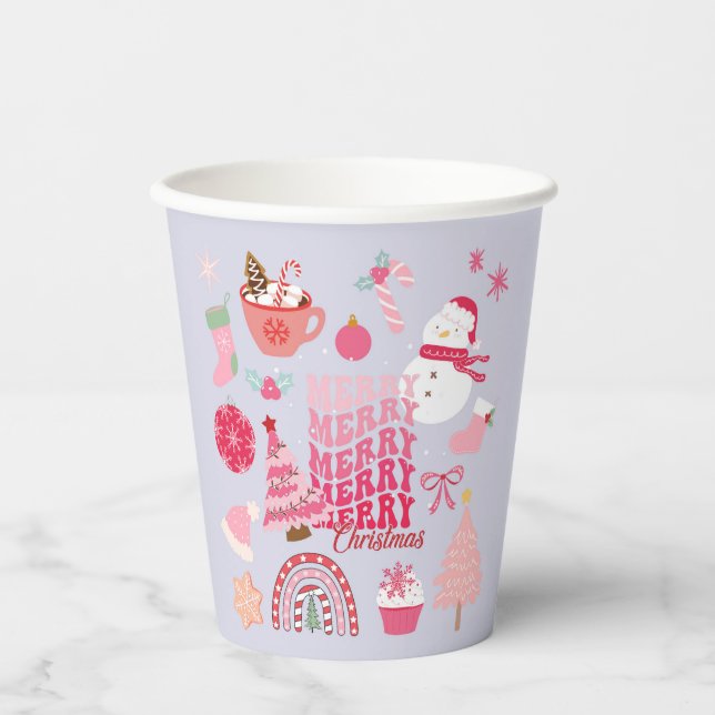 Gobelets En Papier Noël moderne (Recto)