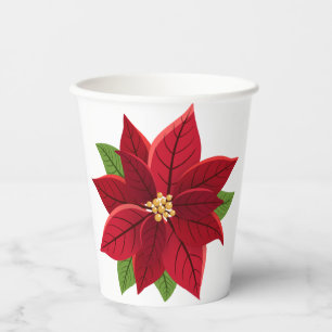 Gobelets En Papier Noël Poinsettia