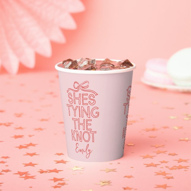 Gobelets En Papier Noeud papillon fantaisiste coquette mariage (Insitu)