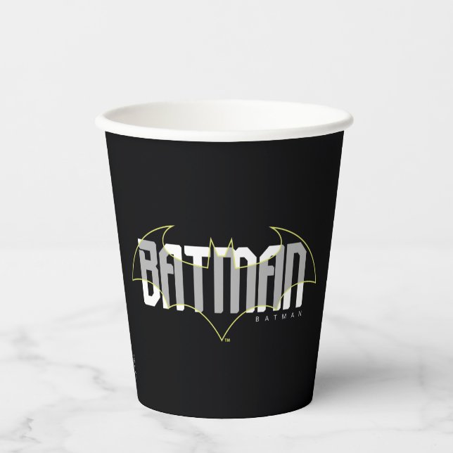 Gobelets En Papier Nom Hi-Tech Graphique de Batman (Recto)