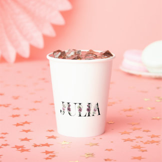 Gobelets En Papier Nom Julia
