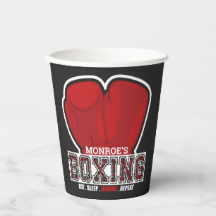 Gobelets En Papier NOM personnalisé Boxer Boxer Glove Prize