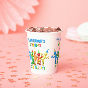 Gobelets En Papier Nom personnalisé C'est mon anniversaire ! Partay 