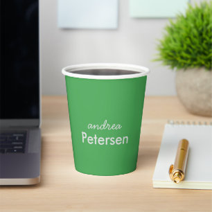 Gobelets En Papier Nom personnalisé tendance moderne minimaliste