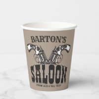 NOM PERSONNALISÉ Wild West Gun Revolver Saloon