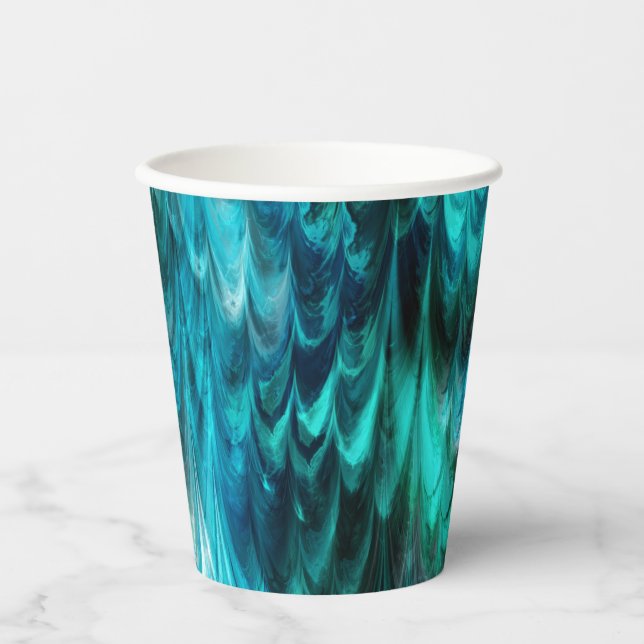 Gobelets En Papier nonpareil kelpie turquoise : (Recto)