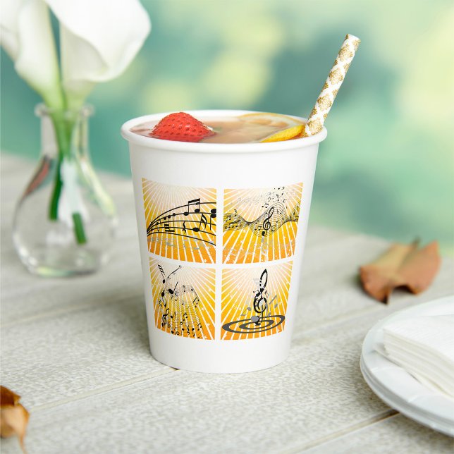 Gobelets En Papier Notes musicales multiples (Créateur téléchargé)
