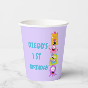 Gobelets En Papier Notre petit monstre tourne une tasse de papier