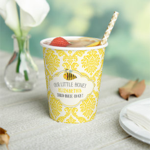 Gobelets En Papier Notre Petite Abeille De Miel Coupes De Papier Anni