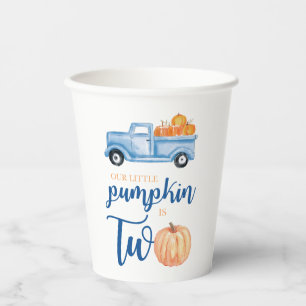 Gobelets En Papier Notre petite citrouille a DEUX ans camion bleu 2e 