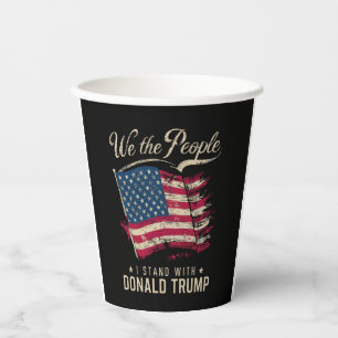 Gobelets En Papier Nous Le Peuple Je Soutiens Donald Trump Vintage