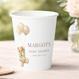 Gobelets En Papier Nous pouvons à peine attendre une fête de douche d