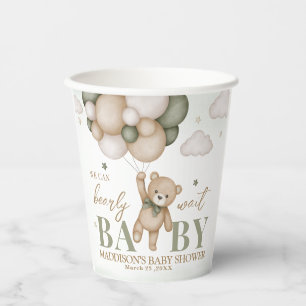 Gobelets En Papier Nous pouvons attendre plus tard Baby shower tasse