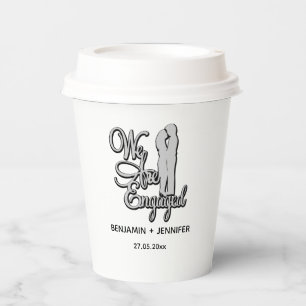 Gobelets En Papier Nous sommes engagés dans le Wedding shower personn