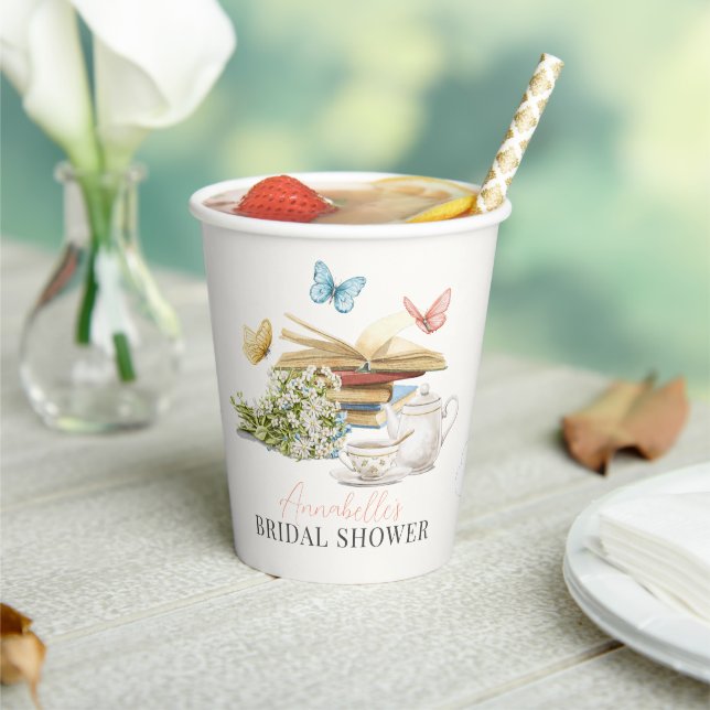 Gobelets En Papier Nouveau Chapitre Tea Set Papillons Livre Fête des  (Insitu)