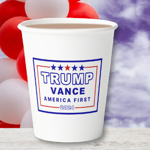 Gobelets En Papier Nouveauté post-élection Trump-Vance 2024 8oz