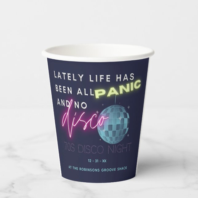 Gobelets En Papier Nouvel An les années 70 Coupes De Papier De Parti (Recto)