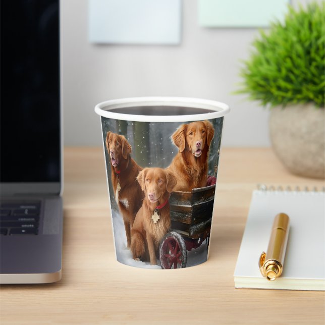 Gobelets En Papier Nouvelle-Écosse Duck Toller Retriever Snowden (Insitu)
