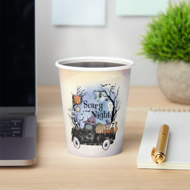 Gobelets En Papier Nuit d'Halloween effrayant (Insitu)