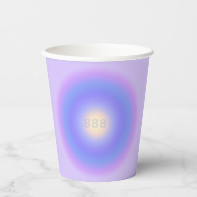 Gobelets En Papier Numéro d'ange 888 Équilibre - Dégradé de numéro d' (Recto)