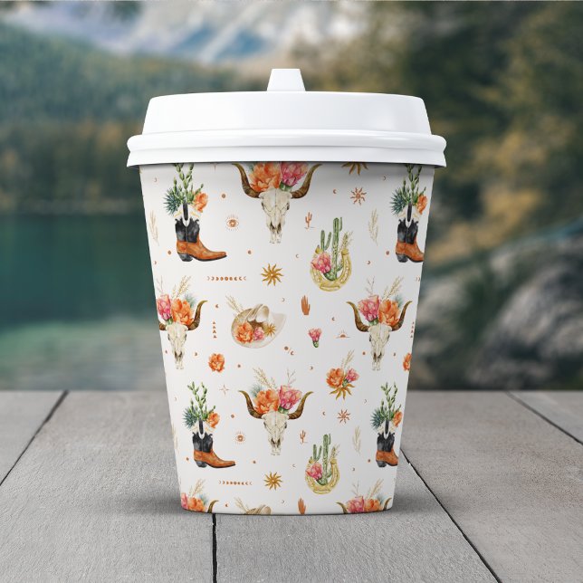 Gobelets En Papier Occidental (Western Theme Table Decor Paper Cups by Painted Paperie)