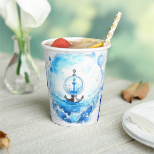 Gobelets En Papier Ocean Watercolor Delight : Baby shower garçon