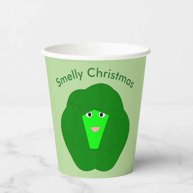 Gobelets En Papier Odeur Noël Bruxelles Sprout Custom (Recto)