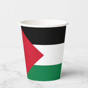 Gobelets En Papier officiellement le drapeau de l'État de Palestine