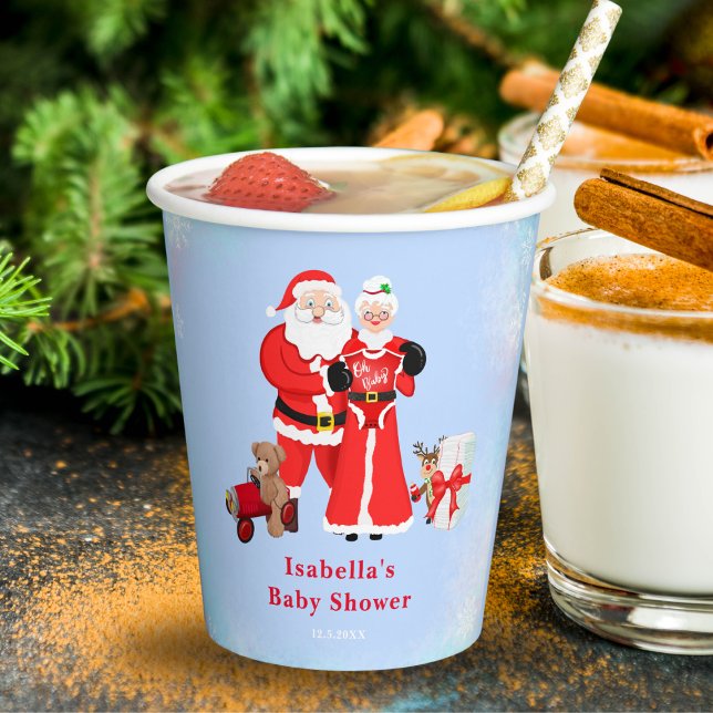 Gobelets En Papier Oh Baby Père Noël & Mme Claus Baby shower (Level up celebrations with Santa & Mrs. Claus party cups – pure delight!
)