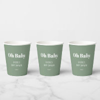 Oh Baby Sage Green Script filles garçons Baby show