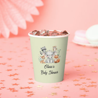 Gobelets En Papier Oh Deer Woodland Baby showers tasses