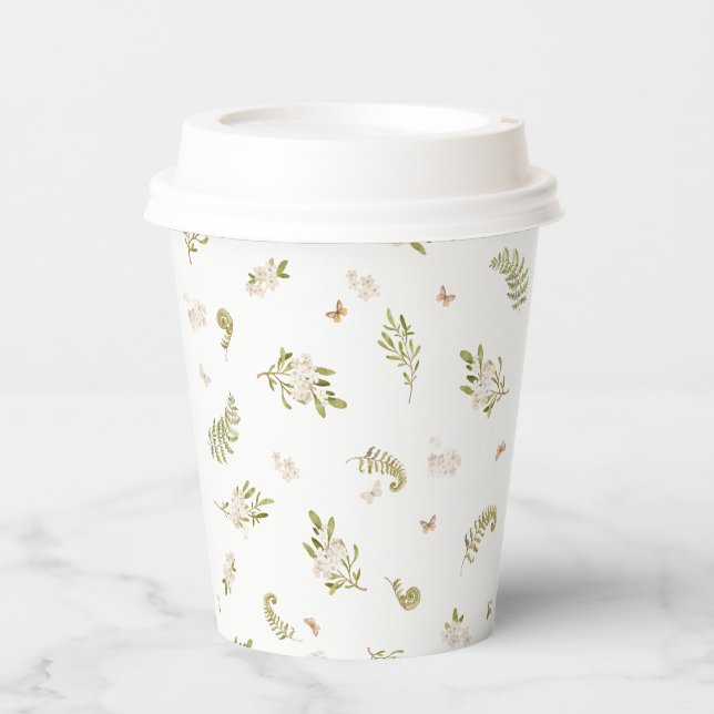 Gobelets En Papier Oh Deer Woodland  Floral Mariage  (Recto)
