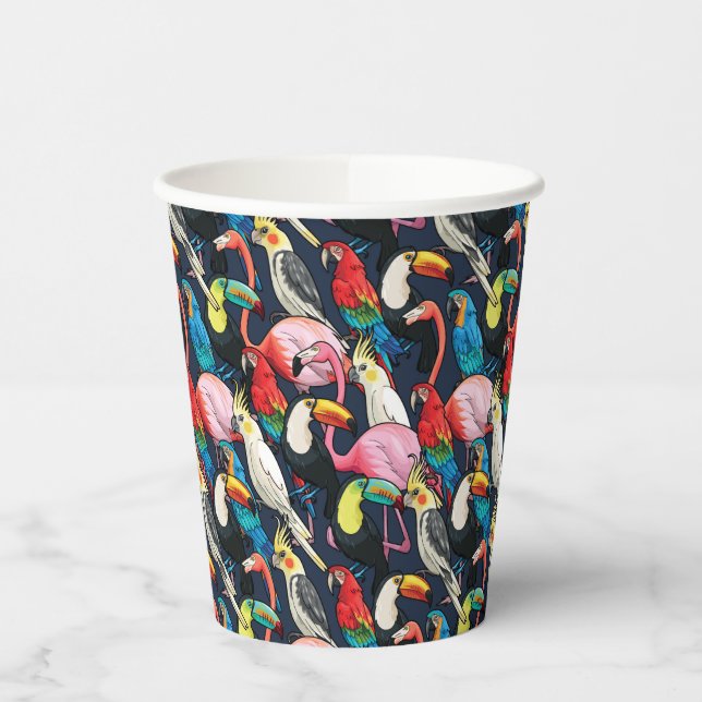 Gobelets En Papier Oiseaux exotiques (Gauche)