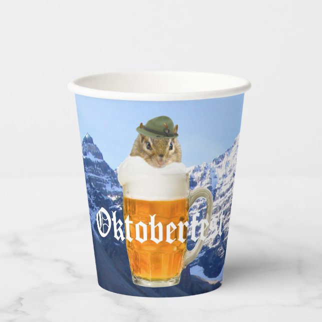 Gobelets En Papier Oktoberfest Beer Festival Party Animal Paper Cups (Recto)