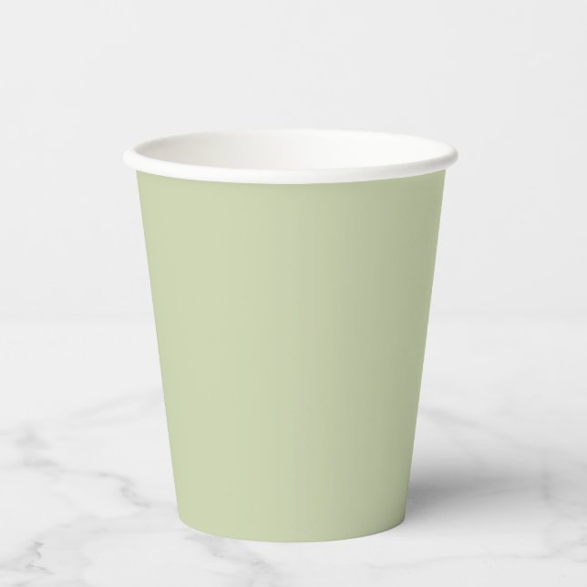 Gobelets en papier olive doux personnalisés - Vais (Recto)