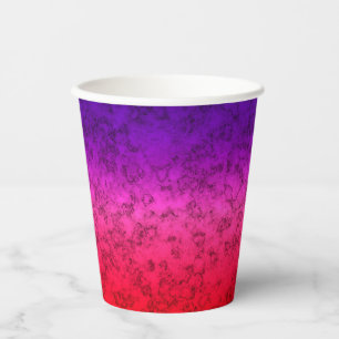 Gobelets En Papier Ombre bleu-rouge