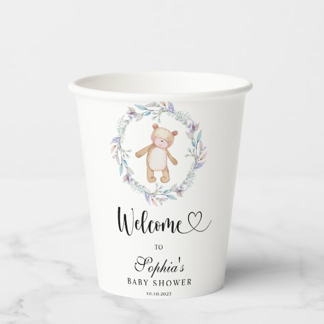 Gobelets En Papier On peut attendre baby shower (Recto)