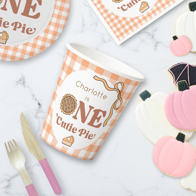 Gobelets En Papier One Cutie Pie 1st Birthday (Créateur téléchargé)