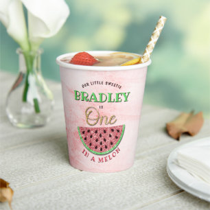 Gobelets En Papier One In A Melon 1er Anniversaire