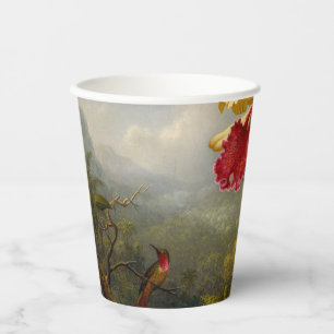 Gobelets En Papier Orchidées et colibri Heade