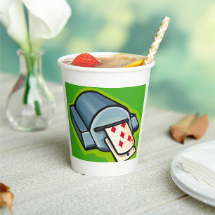 Gobelets En Papier Ordinateur Cartes