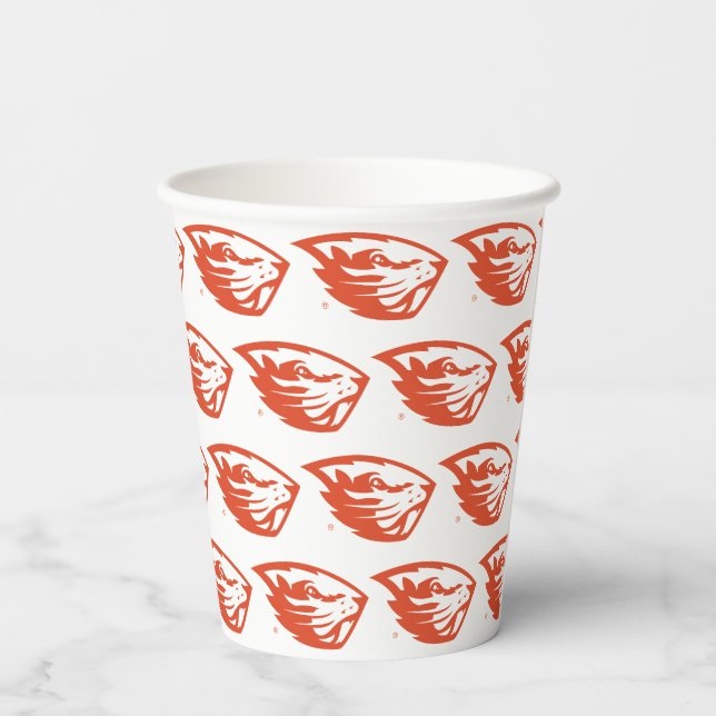 Gobelets En Papier Oregon State Beavers | Tête de castor (Verso)